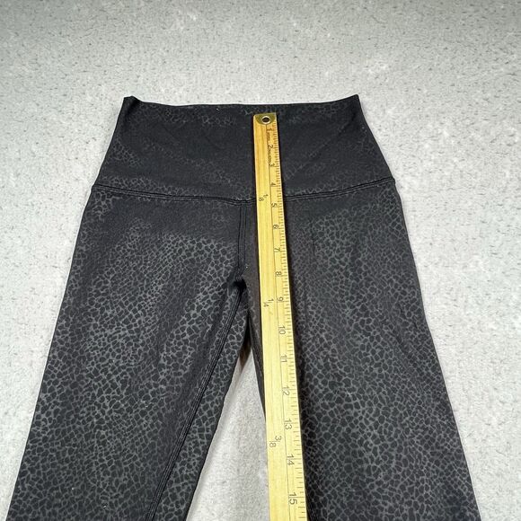 Lululemon Leggings Womens Size 4 Black Stretch Athleisure Leopard  Print - Picture 5 of 11